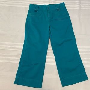 Womens Teal Capris Excellent Used Condition size 4